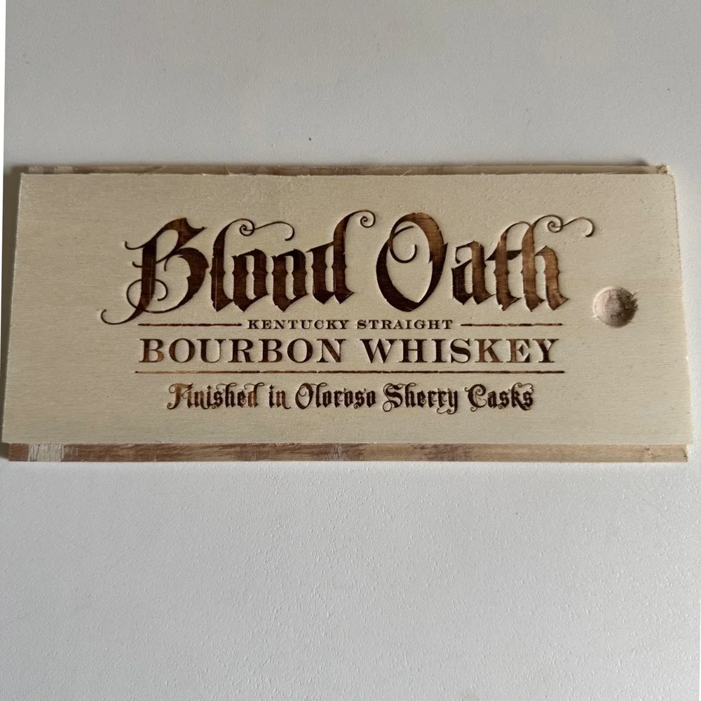 Blood Oath Pact No. 5 2019 Empty Bourbon Bottle with Original Wooden Box 750ml